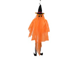 Halloween-figur spøgelse med heksehat, 150 cm