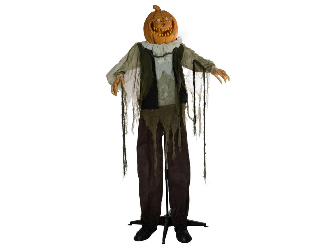 Halloween-figur græskarmand, animeret, 170 cm