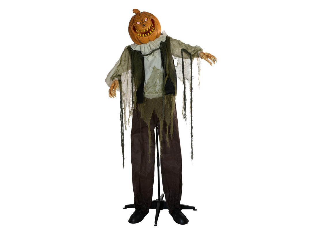 Halloween-figur græskarmand, animeret, 170 cm