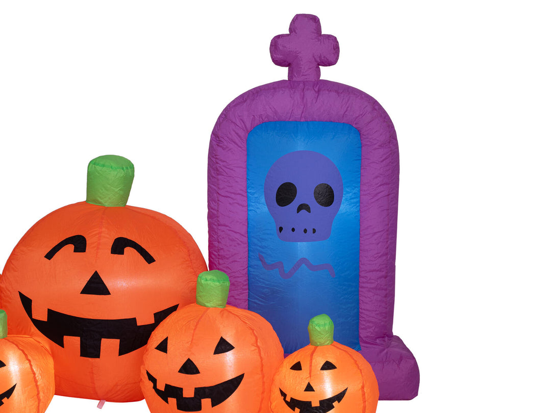 Aufblasbare Halloween-Figur Geist mit Kürbis, 128 cm