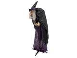 Halloween-Figur Hexe Marie, animiert, 180 cm