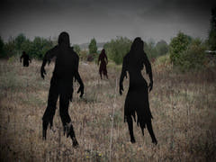 Metalsilhuet zombiemand, 135 cm