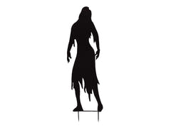 Metalsilhuet zombiekvinde, 135 cm