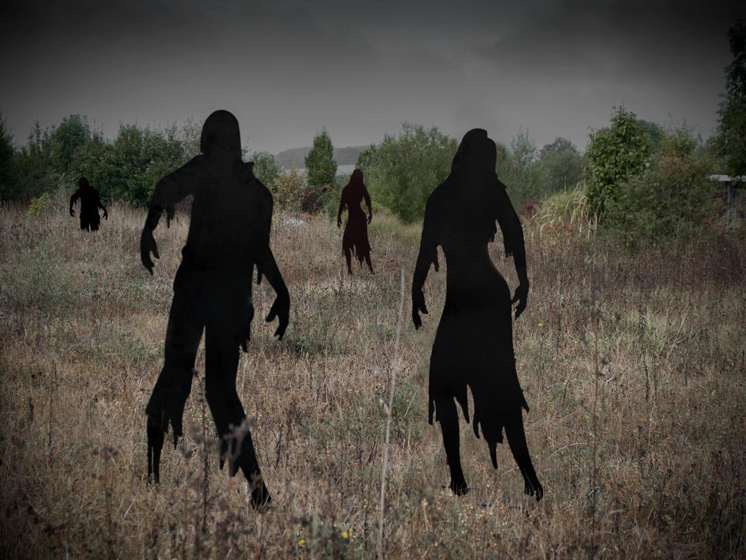 Metalsilhuet zombiekvinde, 135 cm