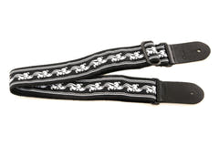 Ovation Signature Gitarrengurt aus Nylon, Leaf, White/Black
