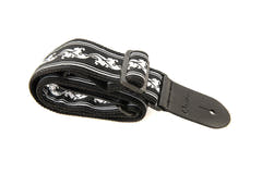 Ovation Signature Gitarrengurt aus Nylon, Leaf, White/Black