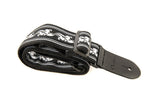 Ovation Signature Gitarrengurt aus Nylon, Leaf, White/Black