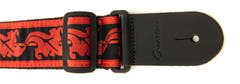 Ovation Signature Gitarrengurt aus Nylon, Ruby Red/Black