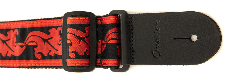 Ovation Signature Gitarrengurt aus Nylon, Ruby Red/Black