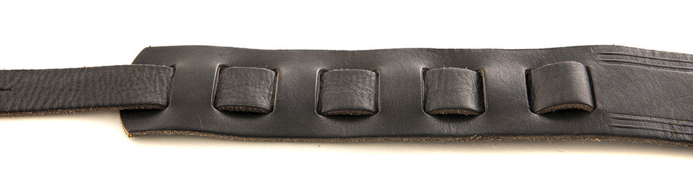 Ovation Premium Gitarrengurt aus Leder, Leaf, Black