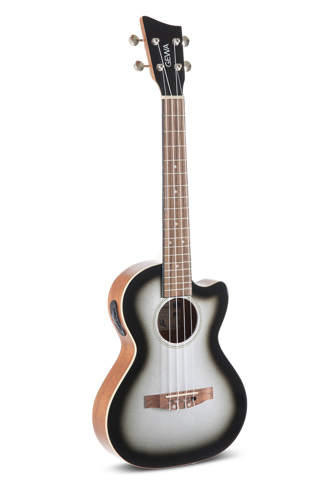 GEWA Tenor E-Akustik Ukulele Manoa Roadie - E-A Tenor (Silver Shadow)
