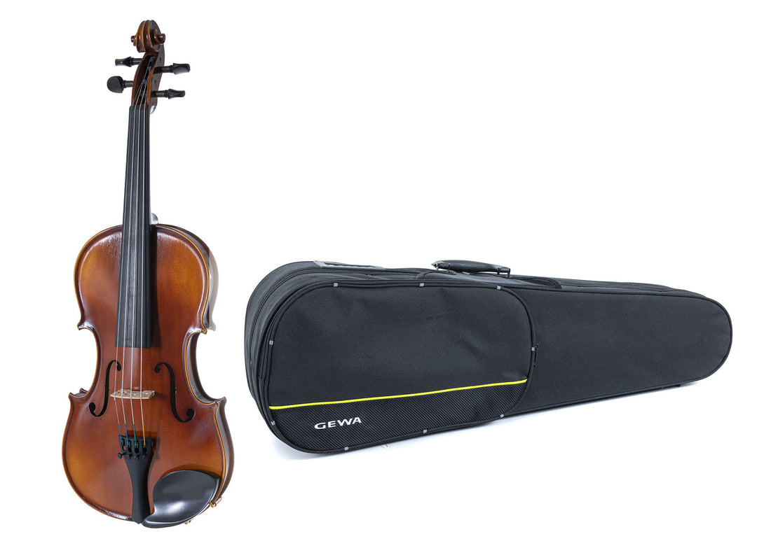 GEWA Geigen Allegro - 4/4 Linkshand (Spielbereit inkl. geformtem case, ohne Bogen, mit Larsen Aurora Saiten, transportsicher)