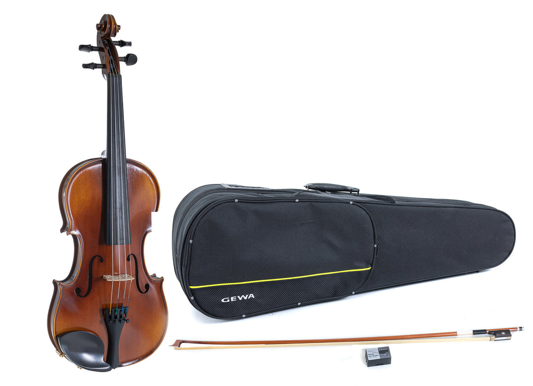 GEWA Geigen Allegro - 4/4 (Spielbereit inkl. geformtem case, Massaranduba Bogen, Larsen Aurora Saiten, transportsicher)
