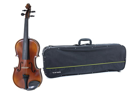 GEWA Violin Allegro - 4/4 Linkshand (Spielbereit inkl. Geigen-Case, ohne Bogen, mit Larsen Aurora Saiten, transportsicher)