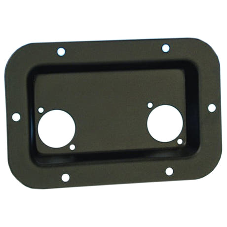 Adam Hall 8708 BLK Versenkte Schale für 2 Type-D Stecker