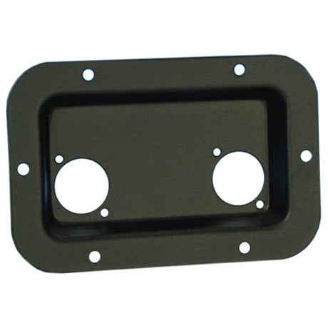 Adam Hall 8708 BLK Versenkte Schale für 2 Type-D Stecker