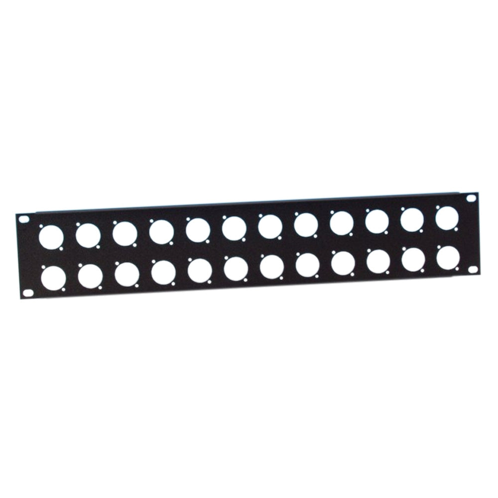Adam Hall 872214 U-förmiges Rack Panel 2 HE für 24 D-Type Chassis