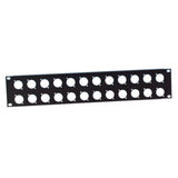 Adam Hall 872214 U-förmiges Rack Panel 2 HE für 24 D-Type Chassis