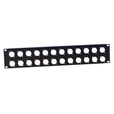 Adam Hall 872214 U-förmiges Rack Panel 2 HE für 24 D-Type Chassis