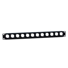 Adam Hall 872215 U-förmiges Rack Panel mit Montagekante 1 HE für 12 XLR D-Type Chassis