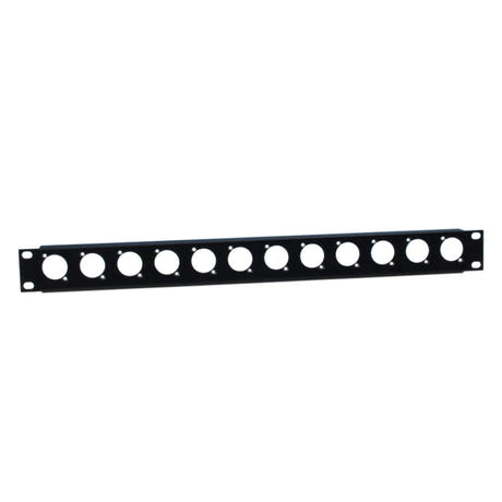 Adam Hall 872215 U-förmiges Rack Panel mit Montagekante 1 HE für 12 XLR D-Type Chassis