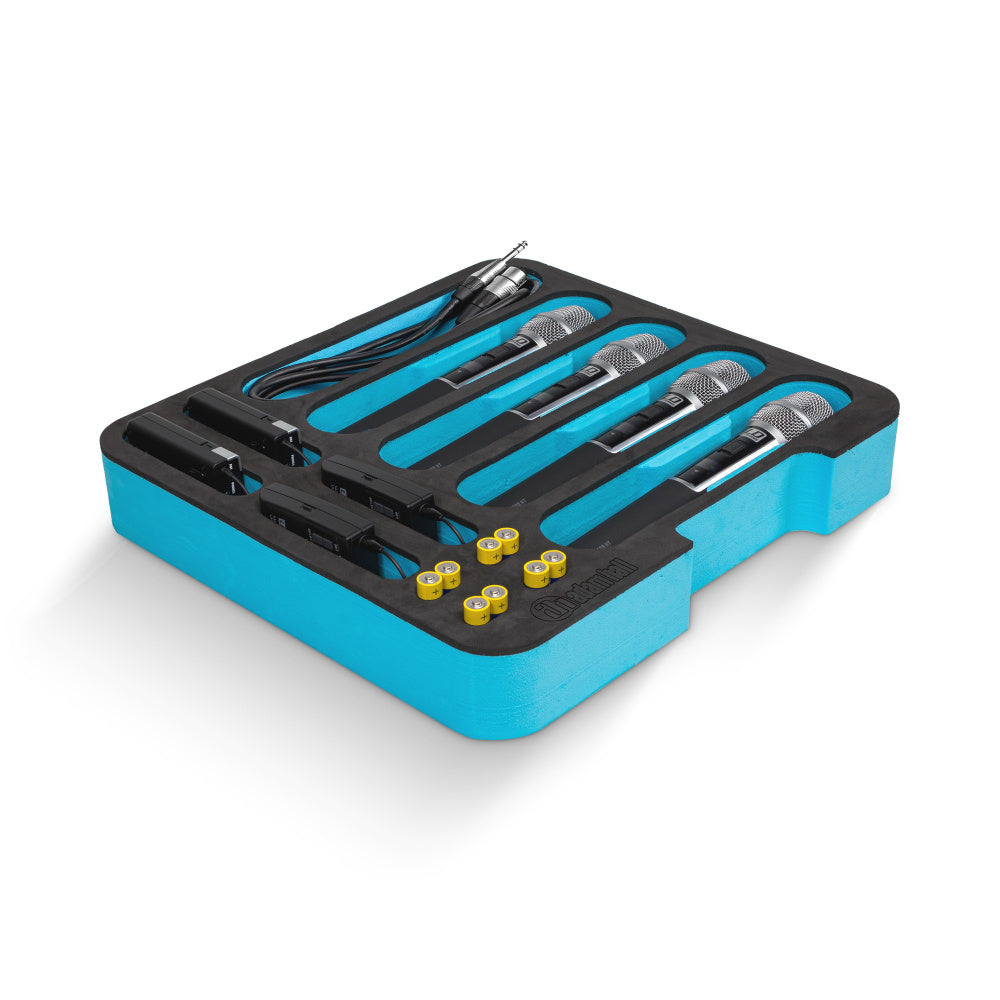 Inlay für 19" 2U Rackschublade für Drahtlose Mikrofone