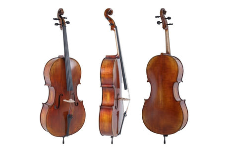 GEWA Cello Maestro 2 - 3/4 (Eingerichtet mit Wittner Feinstimmsaitenhalter inkl. bag, Carbonbogen und Larsen Aurora Saiten)