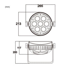 LIGHT4ME FRAME PAR 7x12 LED RGBW Spotlight Lichteffekt