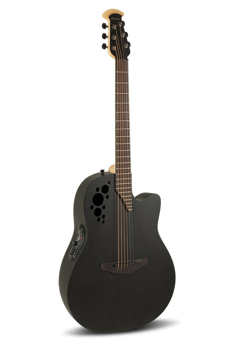 Ovation E-Akustik Gitarren Elite TX Deep Contour Cutaway - Black Textured (2078TX-5-G)