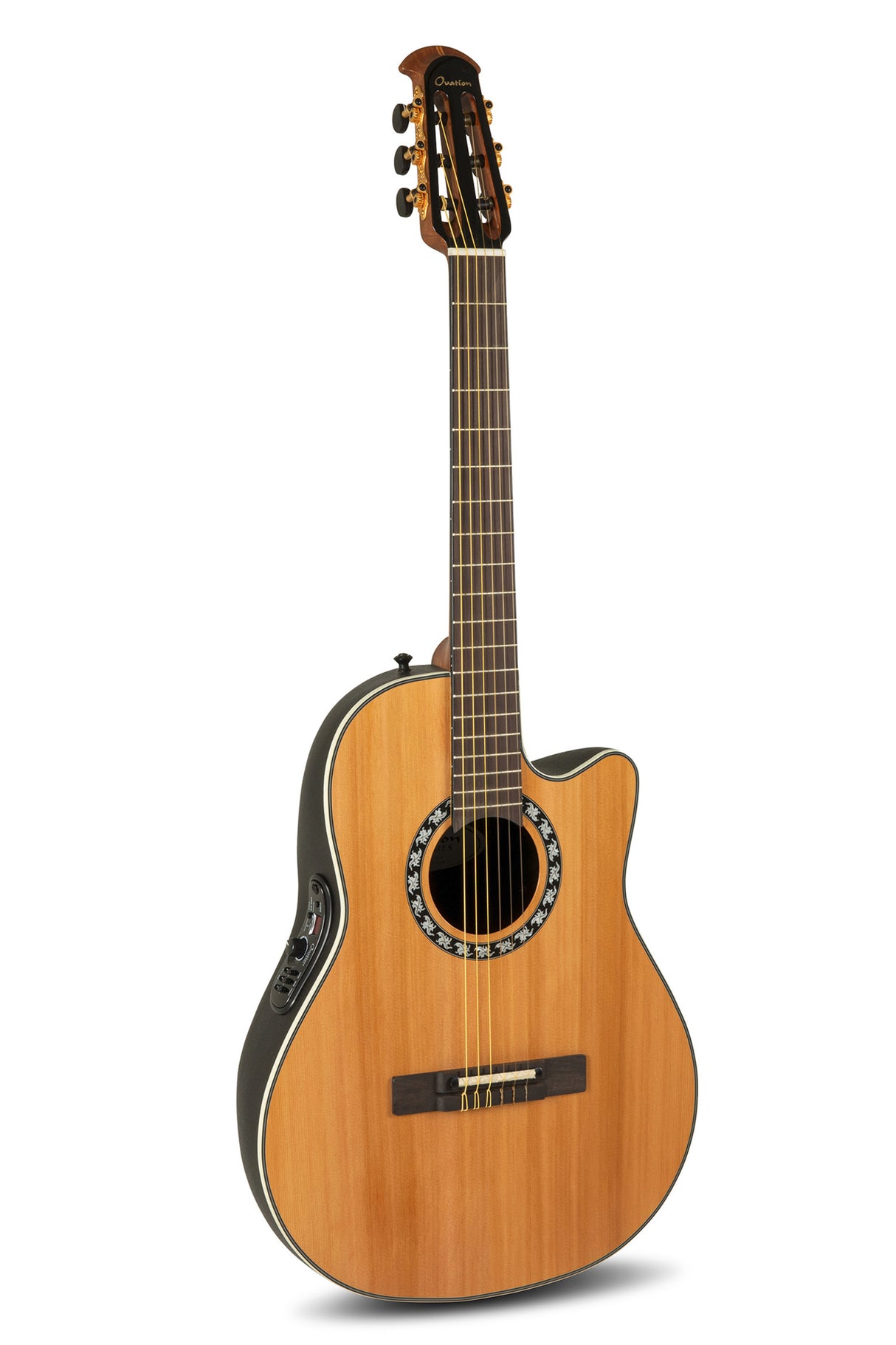 Ovation E-Akustik klassische Gitarren Classic Nylon Legend Mid Cutaway - Natur (1773AX-4-G)