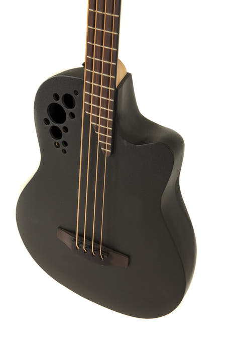 Ovation E-Akustik Bass Elite TX Mid Cutaway - Black Textured (B778TX-5-G)