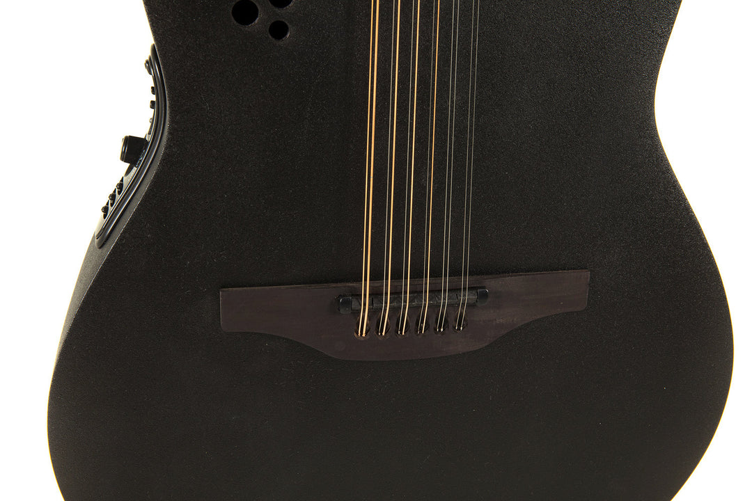 Ovation E-Akustik-Gitarren Elite TX Deep Contour Cutaway 12-saitig - Black Textured (2058TX-5-G)