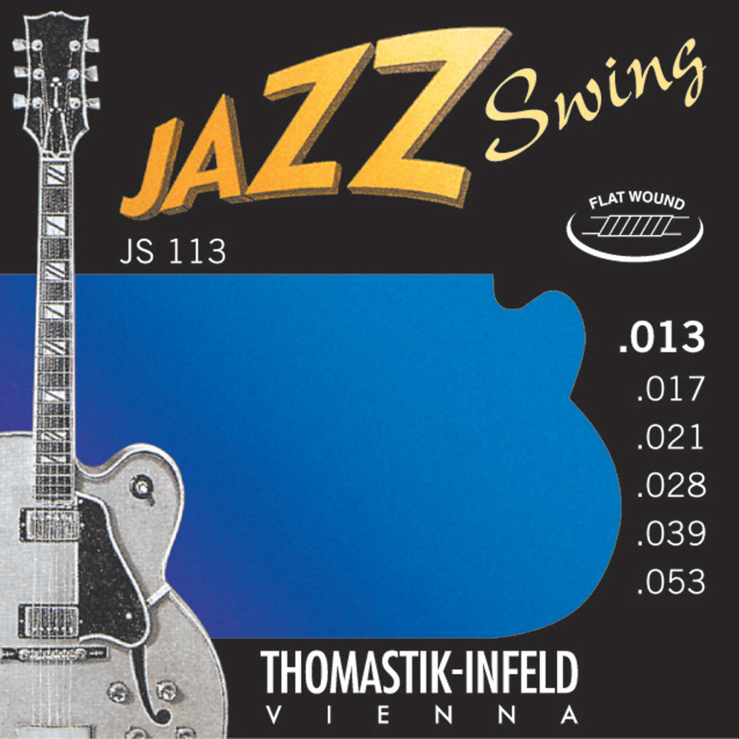 Thomastik-Infeld Saiten für E-Gitarre Jazz Swing Serie Nickel Flat Wound - Set 013 flatwound (JS113)