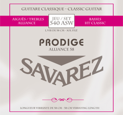Savarez Saiten für klassische Gitarren Prodige 38 Kindergitarre - 3/4-7/8 Carbon Gw (540ASW)