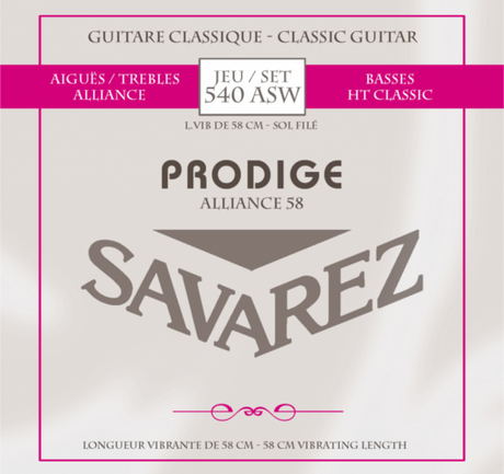 Savarez Saiten für klassische Gitarren Prodige 38 Kindergitarre - 3/4-7/8 Carbon Gw (540ASW)