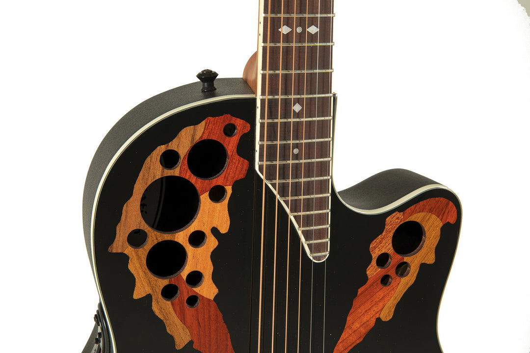 Ovation E-Akustik-Gitarren Standard Elite Deep Contour Cutaway - Black (2778AX-5-G)