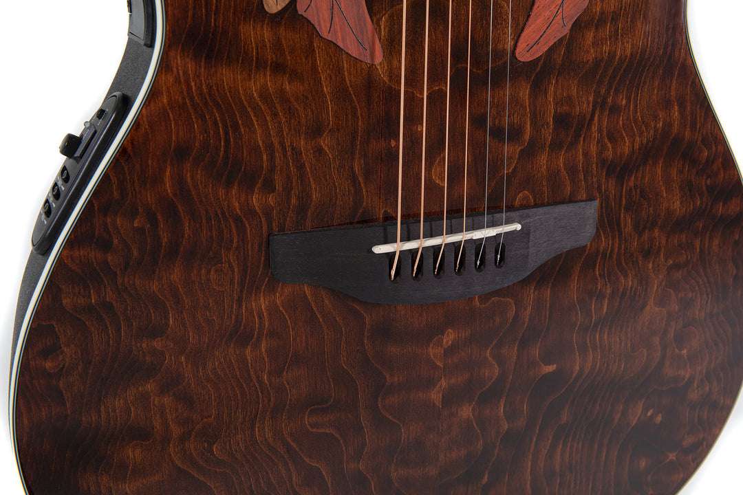 Ovation E-Akustik Gitarren Celebrity Elite Plus Super Shallow - Dark Tiger Eye (CE48P-TGE-G)