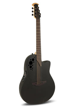Ovation E-Akustik Gitarren Elite TX Mid Cutaway - Black Textured (1778TX-5-G)