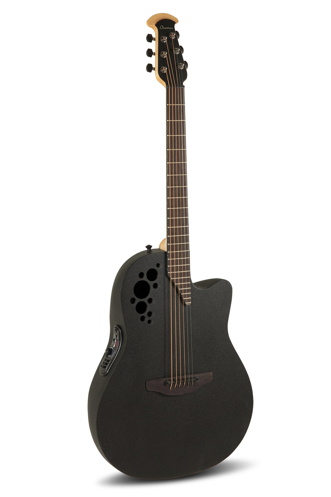 Ovation E-Akustik Gitarren Elite TX Mid Cutaway - Black Textured (1778TX-5-G)