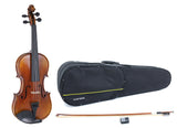 GEWA Geigen Maestro 2 - 1/4 (Spielbereit inkl. geformtem case, Massaranduba-Bogen und Larsen Aurora-Saiten)