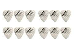 Pick Boy Ceramic Power Plektren 0,50 mm, weiß mit Noppen, 12 Stück