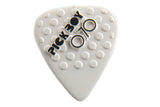 Pick Boy Ceramic Power Plektren 0,70 mm, weiß mit Noppen, 12 Stück