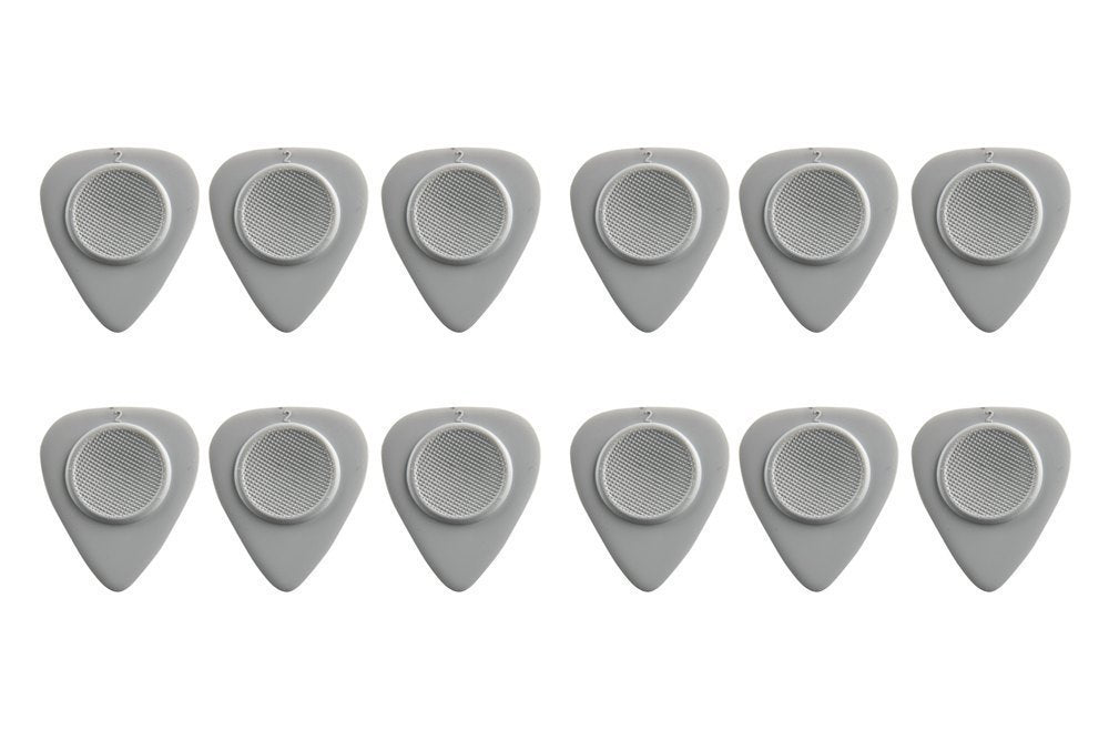 Heriba Thumb Rest Nylonplektren, Herzform, grau, 12 St.