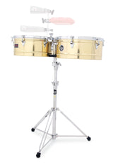 Latin Perkussion Timbales Prestige Solid Brass - 14"/15" (LP1415-B)