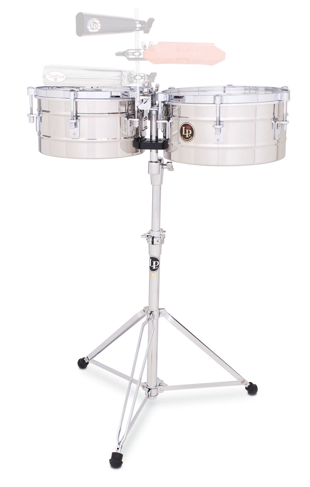 Latin Perkussion Timbales Tito Puente Stainless Steel - 12"/13" (LP255-S)