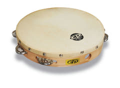 Latin Perkussion Tamburin CP Wood - 10", einreihig (CP379)