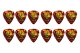 Fire & Stone Mix Plektren aus Zelluloid, 0,81 mm, Schildpatt und Perloid