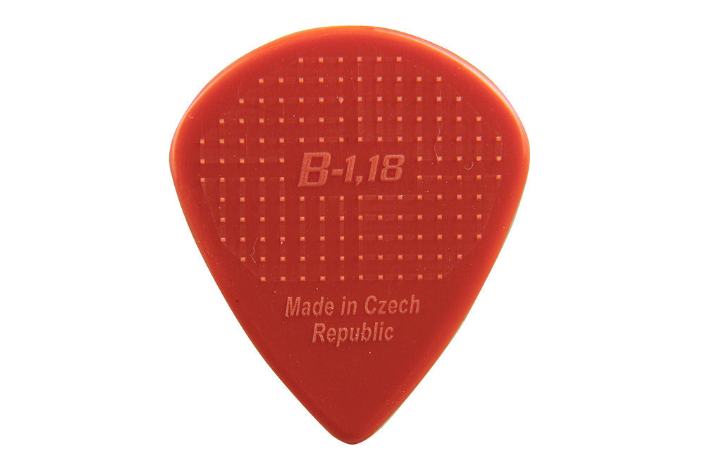 D-Grip Janicek Jazz B Plektren, 1,18 mm, rot, 6 Stück