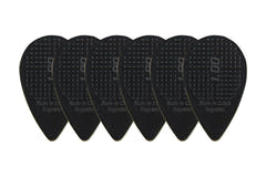 D-Grip Janicek Balkan-Plektren, 1,00 mm, schwarz, 6 Stück