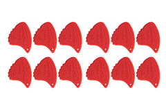Shark Fin Relief Plektren, 0,55 mm weich, rot, 12 Stück